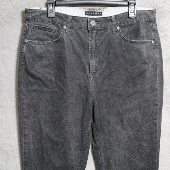 Monfrere Clint Jeans Mens 36 Black Aged Coated Steel Japanese Denim Straight USA - Picture 2 of 13